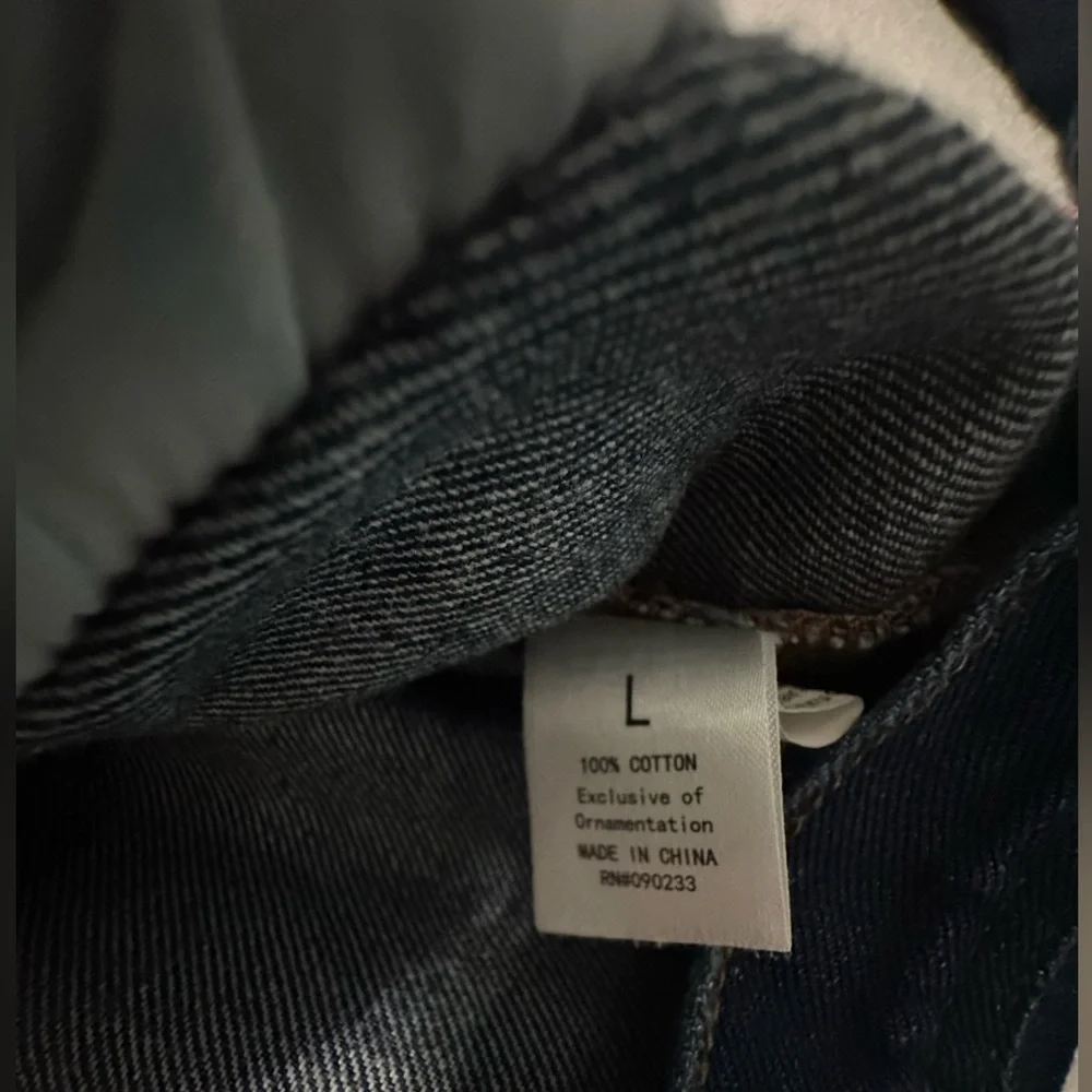 Kendall & Kylie Patched Denim Jacket - Size Large - Picture 10 of 11